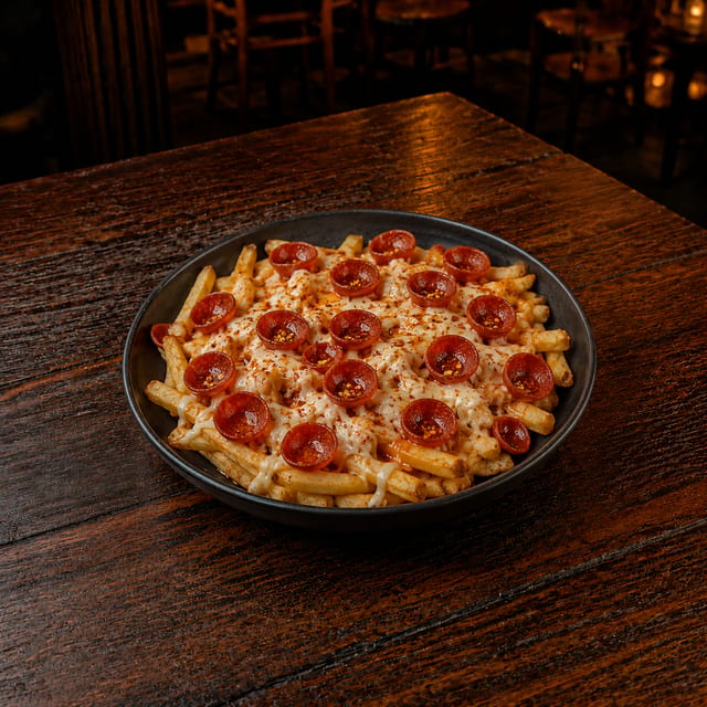 Spicy Hot Honey Pepperoni Loaded Fries.